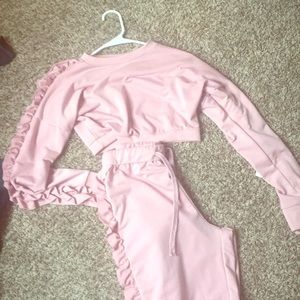 Pink sweatsuit. Matching set